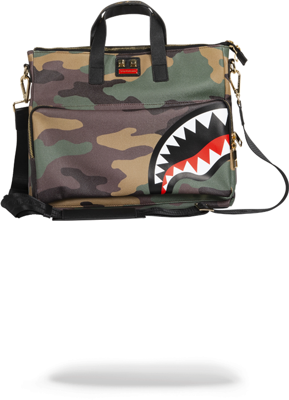 Travelcase - Camo Shark - Sprayground Travel Bag (960x1225), Png Download