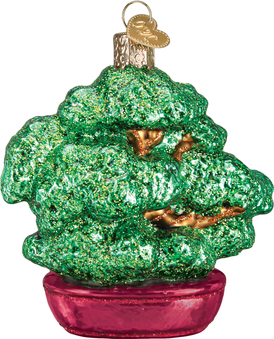 Bonsai Tree Glass Ornament - Christmas Tree (1200x1200), Png Download