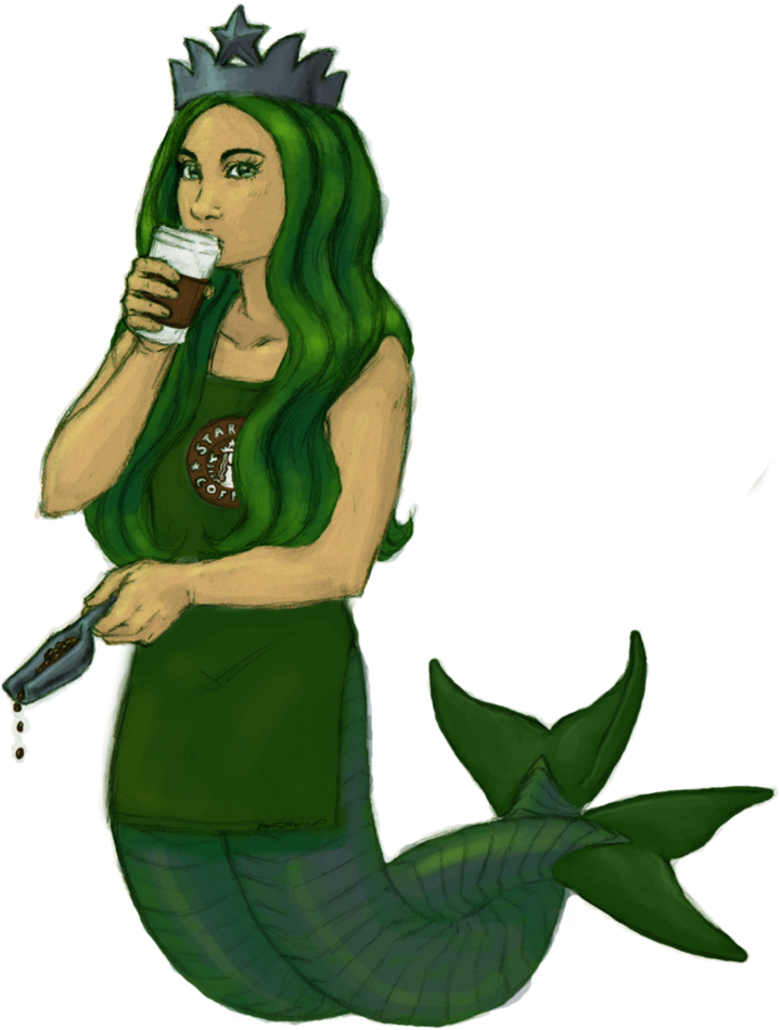 Siren Frappuccino Coffee Starbucks Mermaid Free Download - Siren Starbucks (800x1056), Png Download
