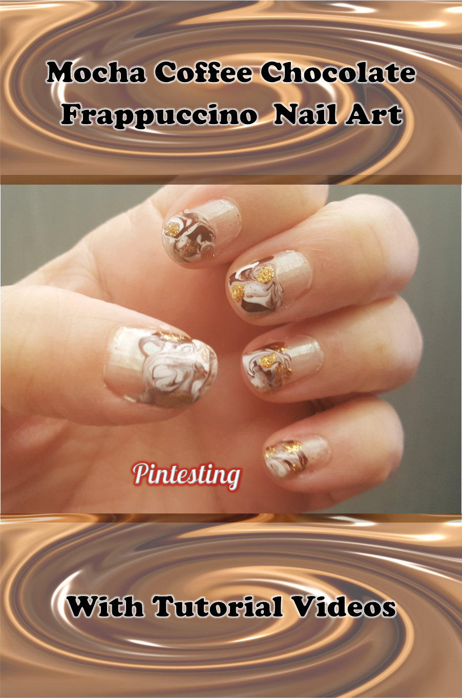 Dry Marble Nail Art With A Tutorial Video - Nail Polish (902x1361), Png Download