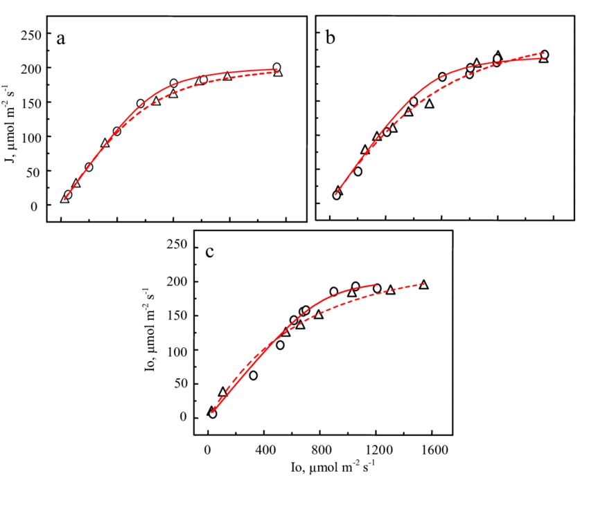 Light Response Curve Of The Electron Transport Rate - Plot (850x759), Png Download