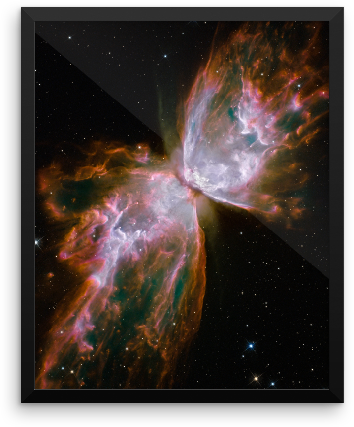 Butterfly Nebula - Hubble (1000x1000), Png Download