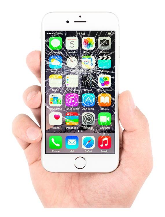 Broken Iphone Png - Apple Iphone 5s Gold (571x753), Png Download