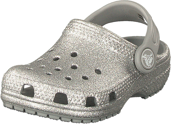 Classic Glitter Clog Kids Silver - Slip-on Shoe (705x511), Png Download