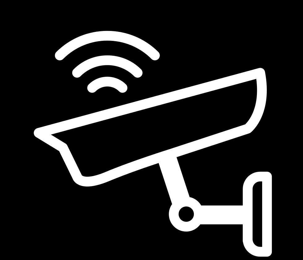 Surveillance Video Camera Outline Comments - Sign (980x840), Png Download