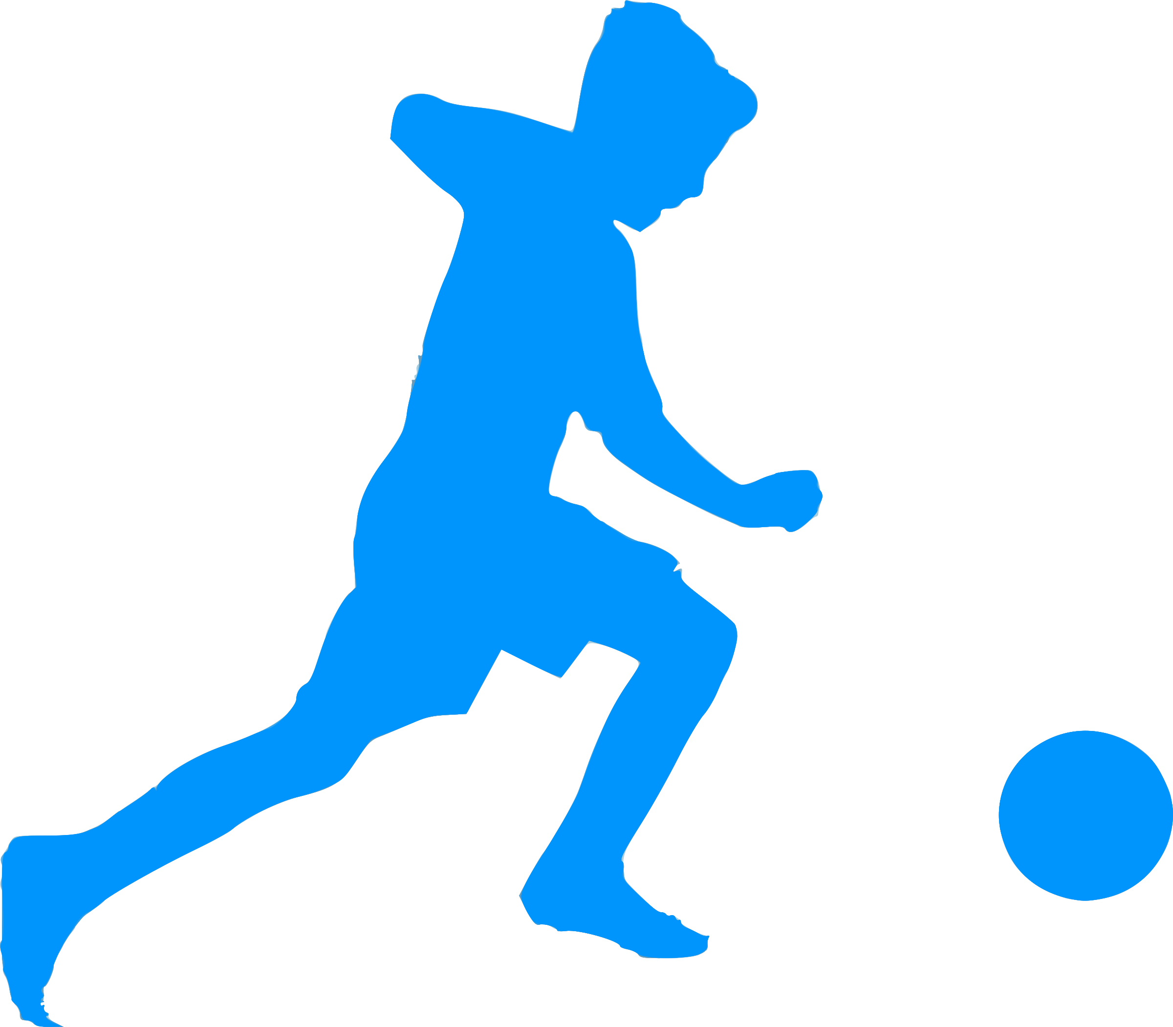 This Free Icons Png Design Of Silhouette Football 05 (2400x2102), Png Download