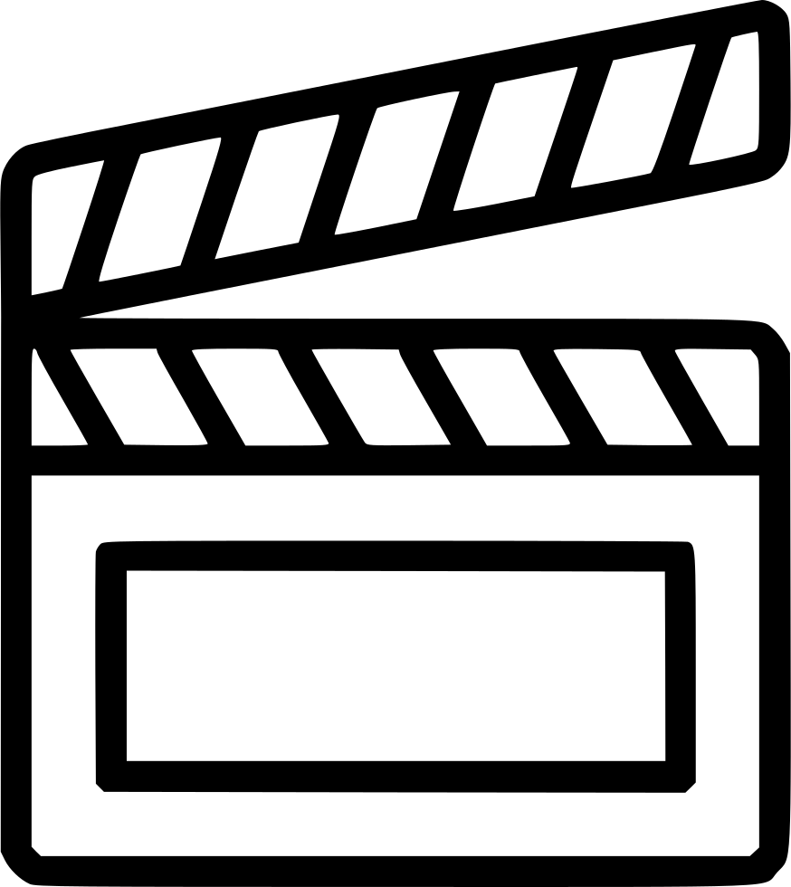 Film Clapper Media Cinema Svg Png Icon Ⓒ - Clapperboard (874x980), Png Download