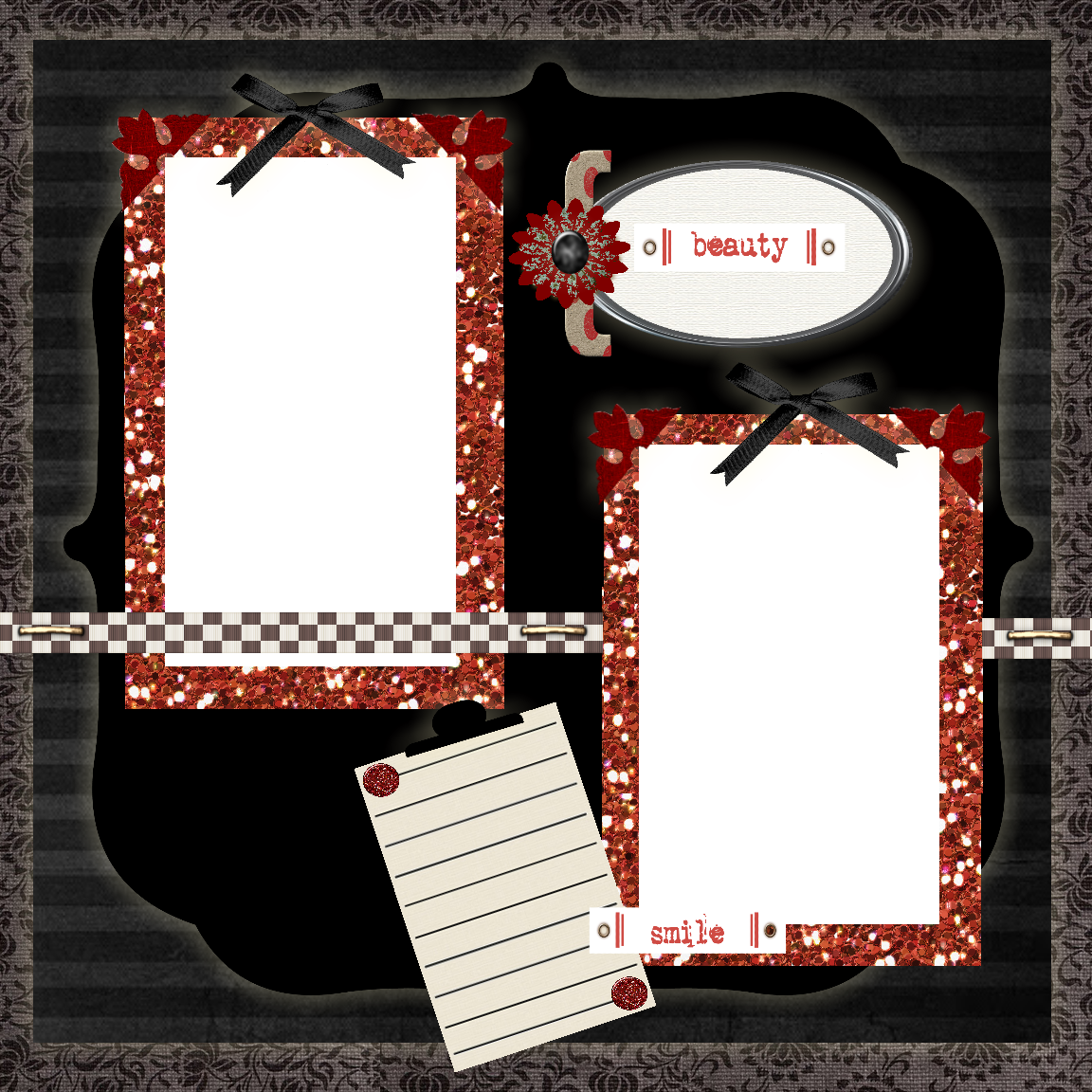 Download File - Free Printable Scrapbook Page Designs (1152x1152), Png Download