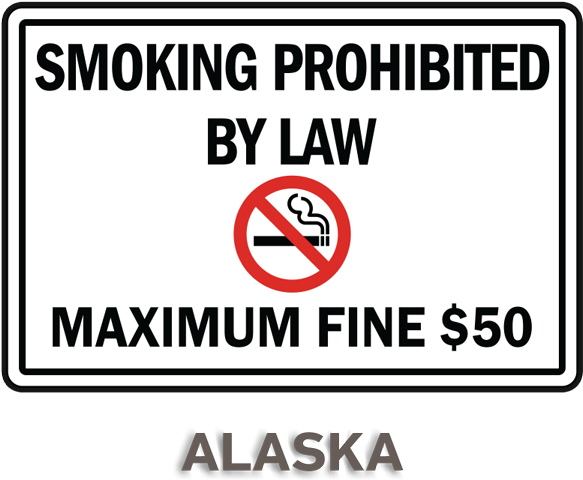 Alaska No Smoking Sign - Smoking (600x530), Png Download