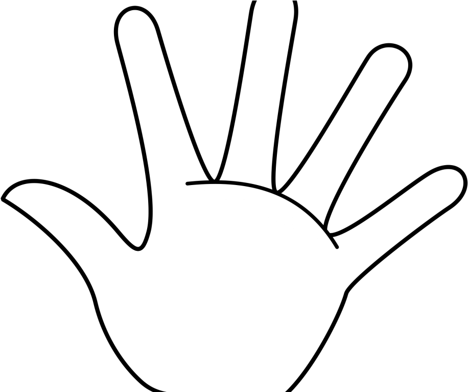 Beautiful Looking Hands Clip Art Free Clipart Images - Hand In Black And White (1024x768), Png Download