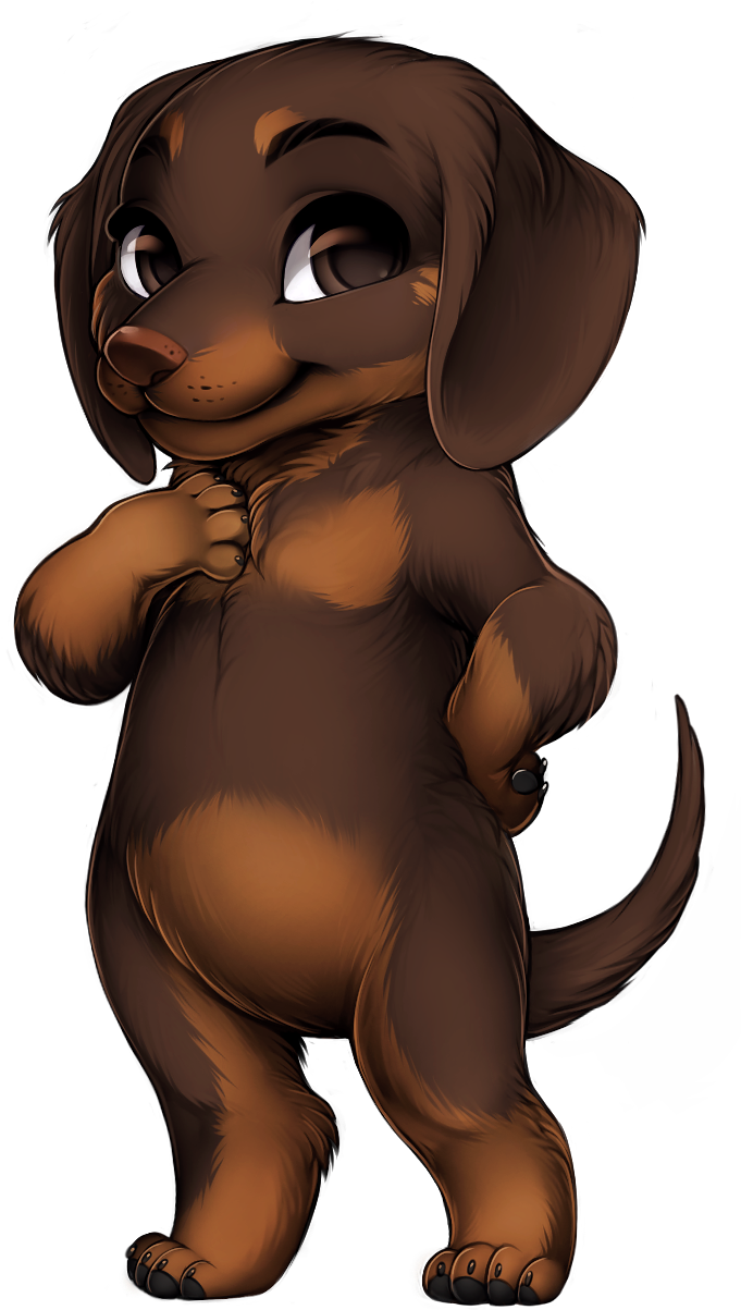 Canine Dachshund - Furvilla On Twitter Maned (745x1217), Png Download