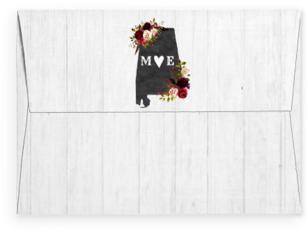 #alabama State Destination Rustic #country Chic Wedding - Paper (486x416), Png Download