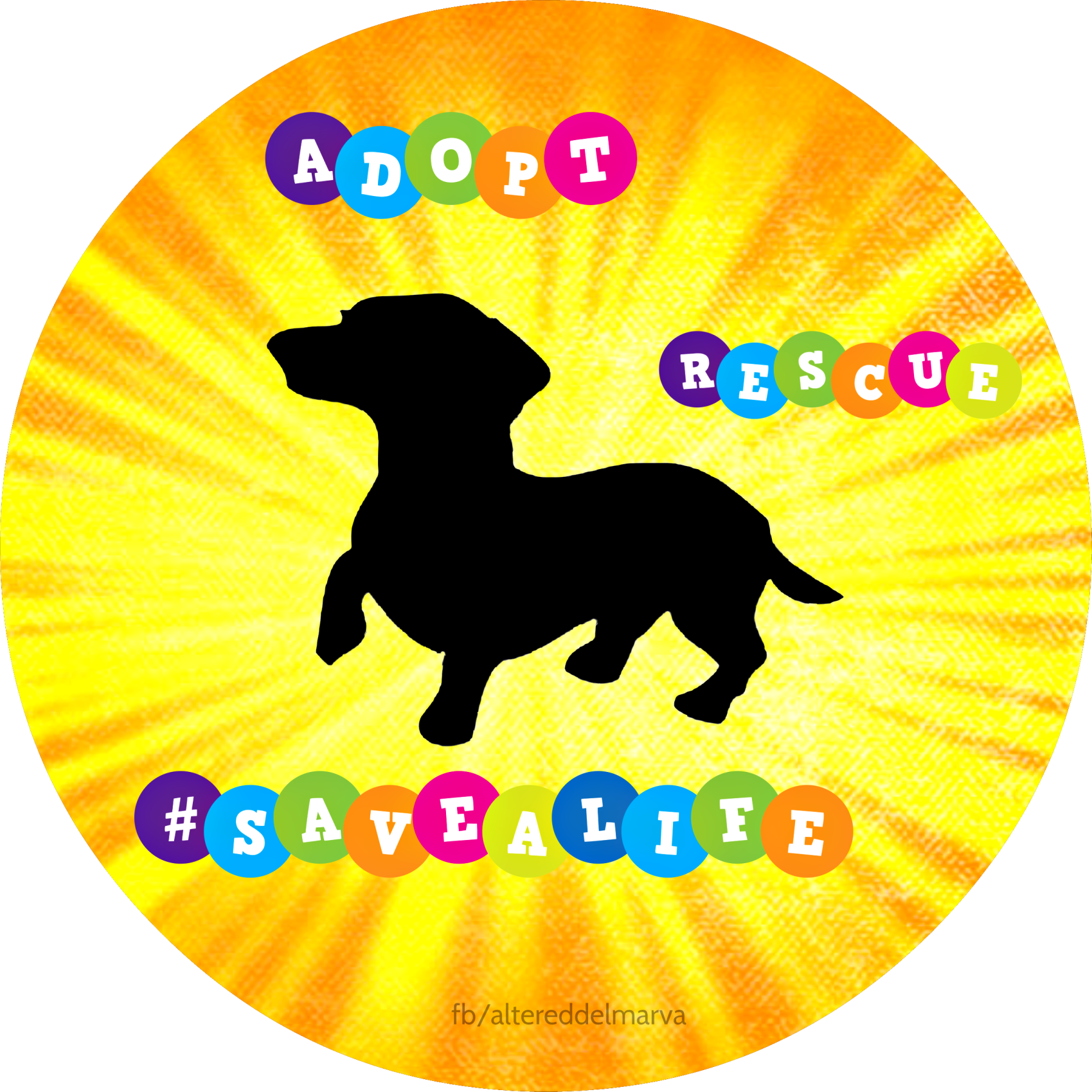 Rescue - Dachshund Silhouette (1699x1699), Png Download