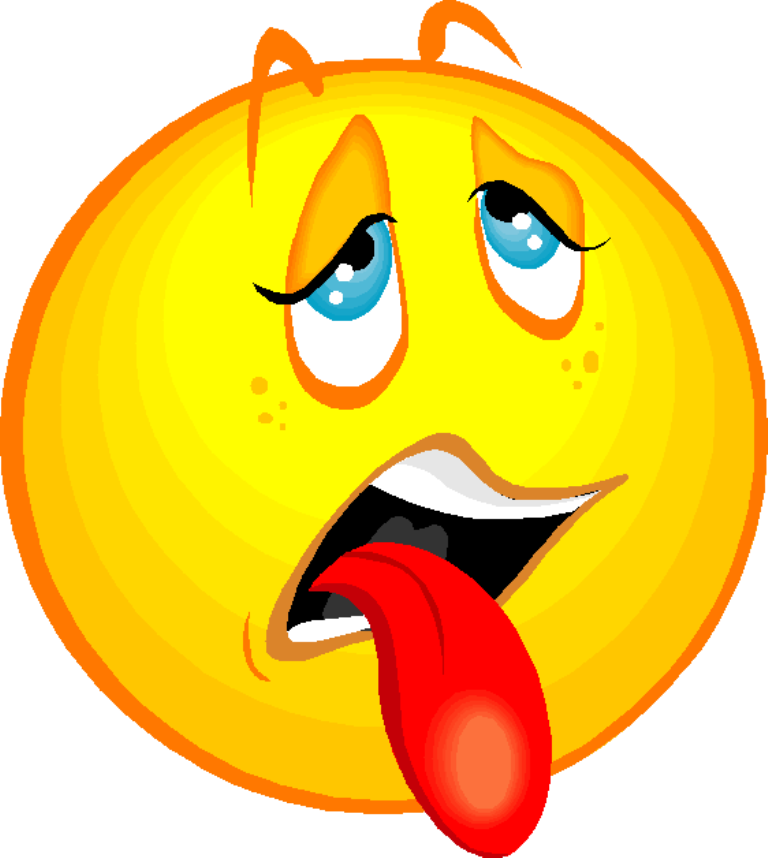 Sick Smiley - Disgusted Smiley Face (768x858), Png Download