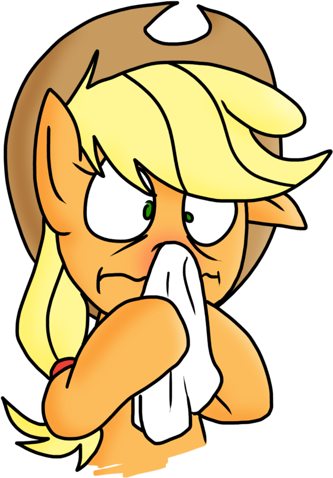 Cold Drawing Sick - Sick Applejack (779x1025), Png Download