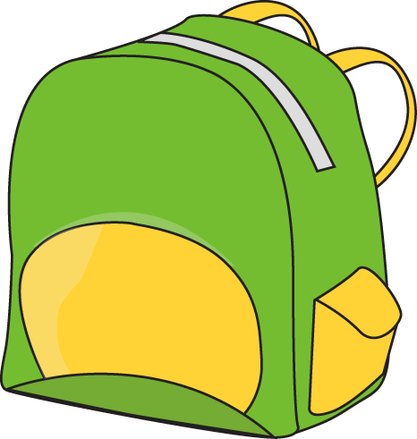 School Supplies Clip Art - Backpack Art Clip (466x491), Png Download