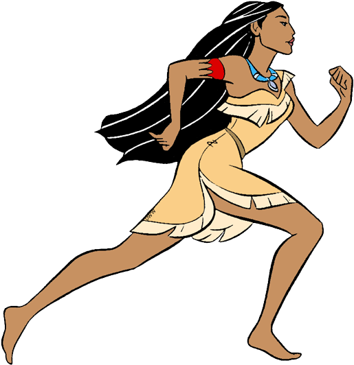 New Pocahontas Pocahontas Pocahontas Running Pocahontas - Pocahontas Disney Png (524x537), Png Download