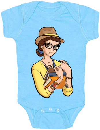 Hipster Belle Baby Onesy - Bella Hipster (484x484), Png Download