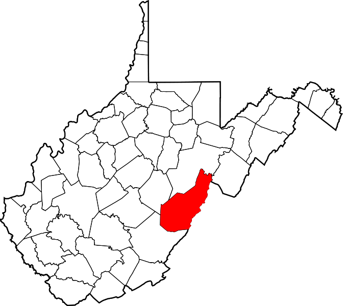 Map Of West Virginia Highlighting Pocahontas County - Pocahontas County West Virginia (672x600), Png Download