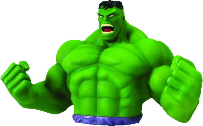 Hulk - Hulk Bust Bank (700x434), Png Download