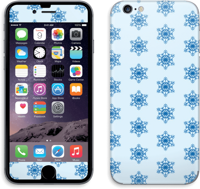 Snow Flakes - Iphone 6 Back Screen Guard (795x800), Png Download