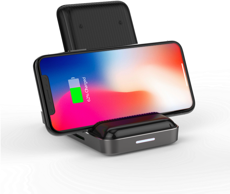 5w Wireless Charger Usb-c Hub - Inductive Charging (734x734), Png Download