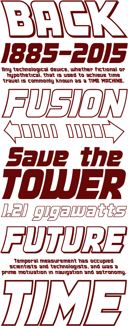 Back To The Future Font - Tipografia Back To The Future (525x1337), Png Download