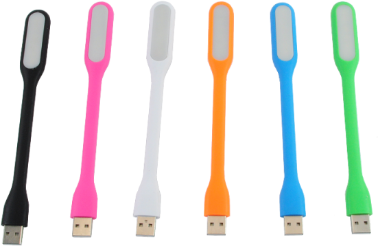 Usb Led Portable Bendable Light - Usb Led Lamp Png (600x600), Png Download