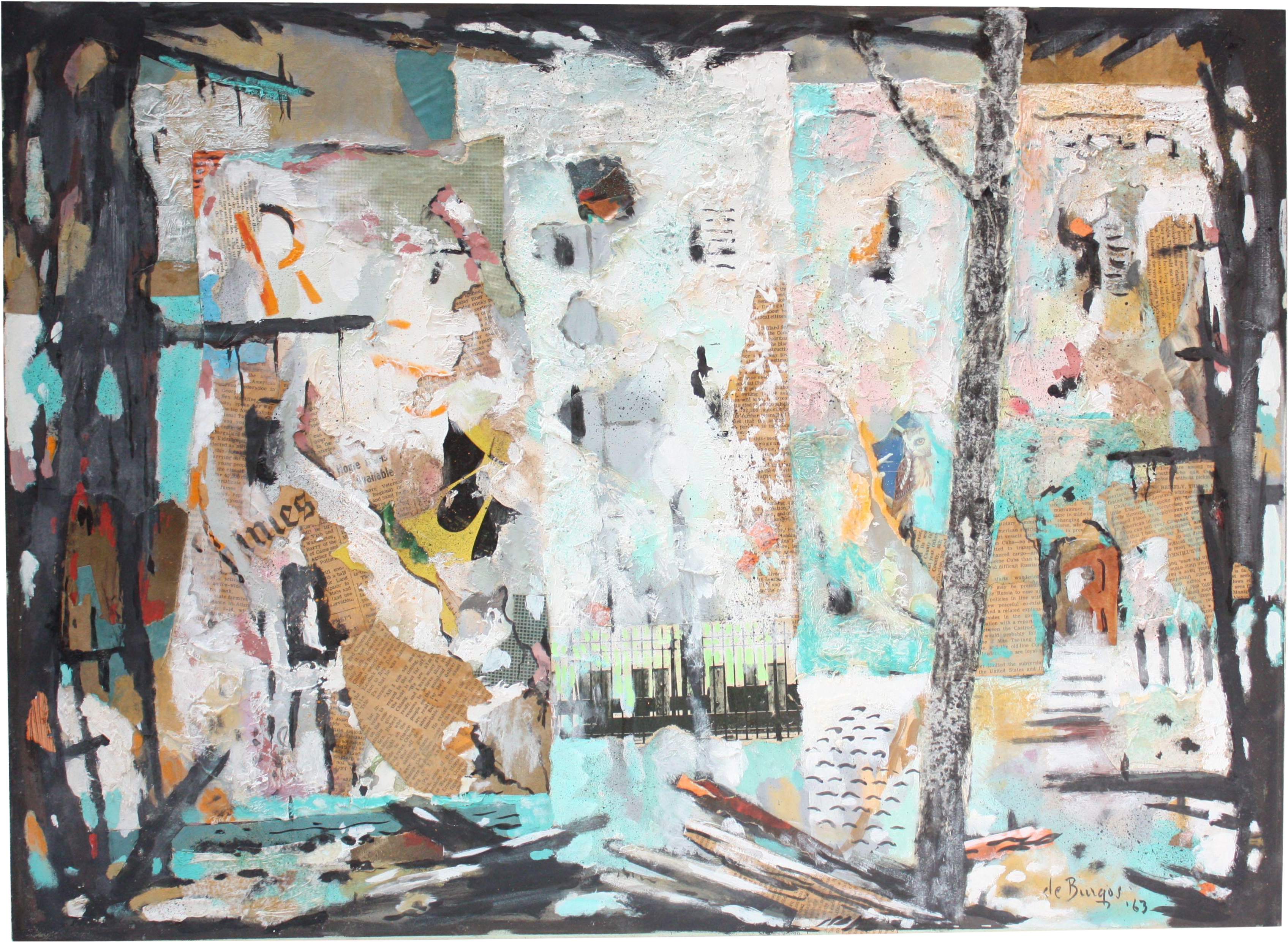 Drawing Collages Mixed Media Png Black And White Download - Collage (3767x2753), Png Download