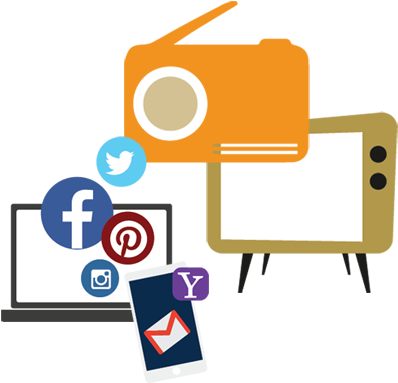 Consumer Electronics Brands Are Turning Back To Traditional - Advertising Media (400x389), Png Download