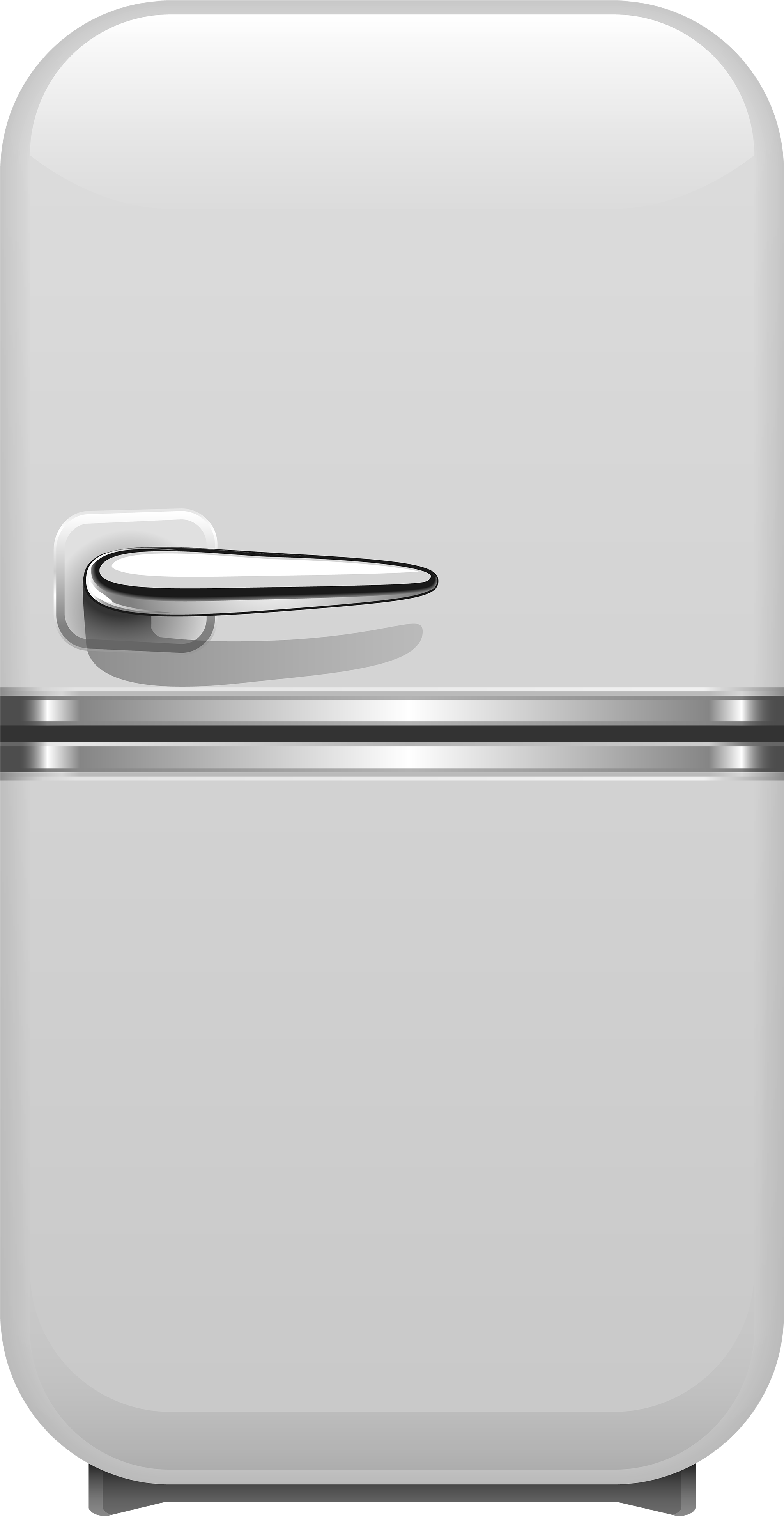 White Retro Fridge Png Clipart - Clip Art (2104x4000), Png Download