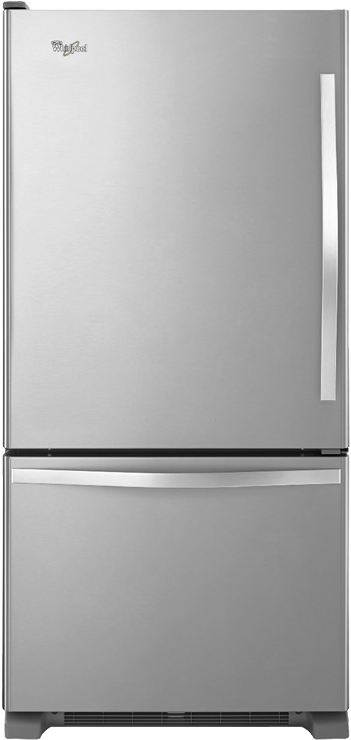 Image For Whirlpool Bottom Freezer Refrigerator - Whirlpool Refrigerator Png (519x804), Png Download