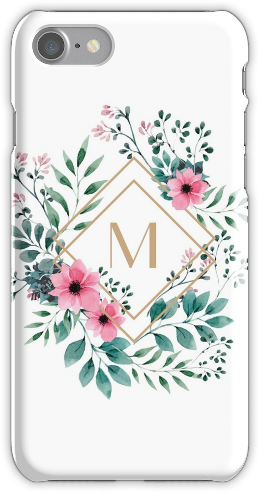 Watercolor M Iphone 7 Snap Case - Happy 50th Birthday: Birthday Party Guest Book [book] (750x1000), Png Download