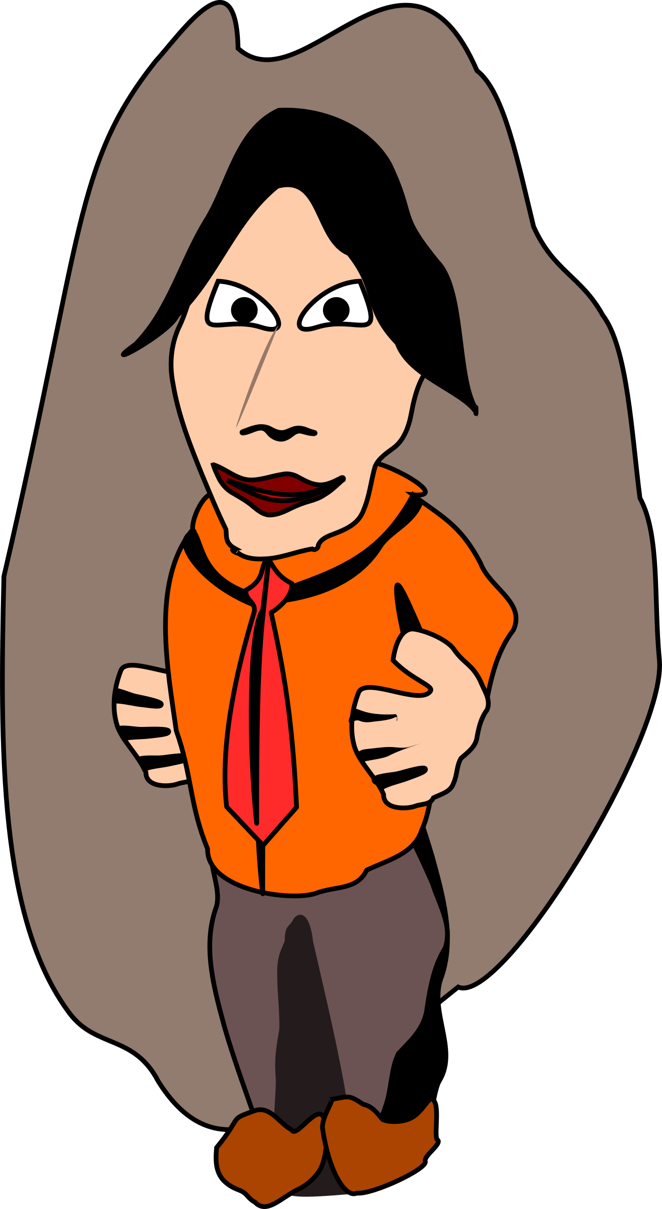 This Free Icons Png Design Of Man With Necktie (1314x2400), Png Download