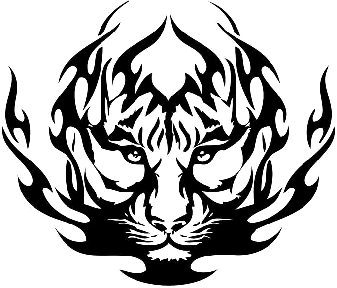 Tiger Tattoos Png Photos - Tribal Tiger Tattoo Design (800x694), Png Download