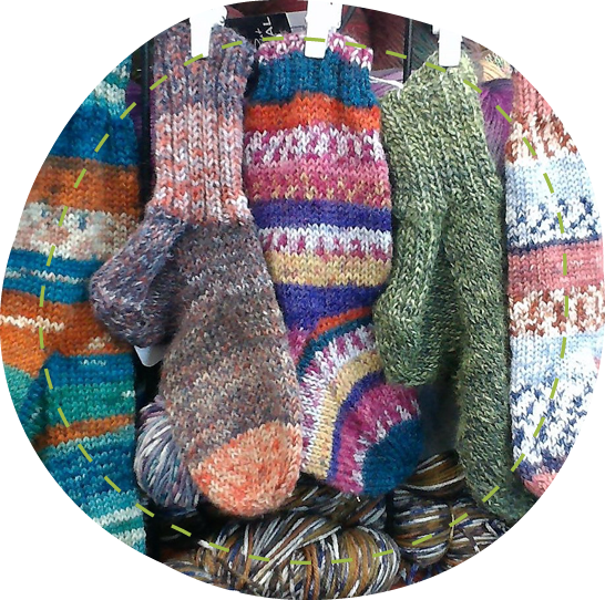 It Is Fun To Knit Socks With Colors And Self- Striping - Sock (546x542), Png Download