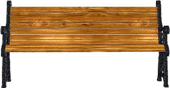 Park Bench Png Vector Freeuse - Park Bench Front Png (400x400), Png Download