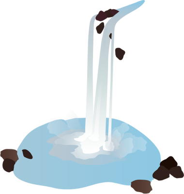 Waterfall Svg - Waterfall Symbol Png (380x400), Png Download