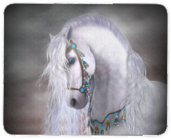 Elegant White Horse - Beautiful White Horse Fantasy Art (400x400), Png Download