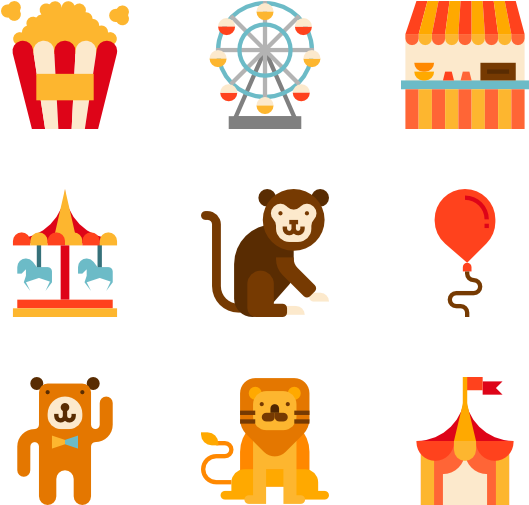 Circus And Amusement Park - Amusement Park (600x564), Png Download