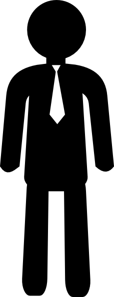 Employee With Necktie Clipart Png For Web (228x590), Png Download