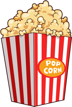 Jpg Black And White Download Free To Use Cliparts - Transparent Background Popcorn Clipart (408x499), Png Download