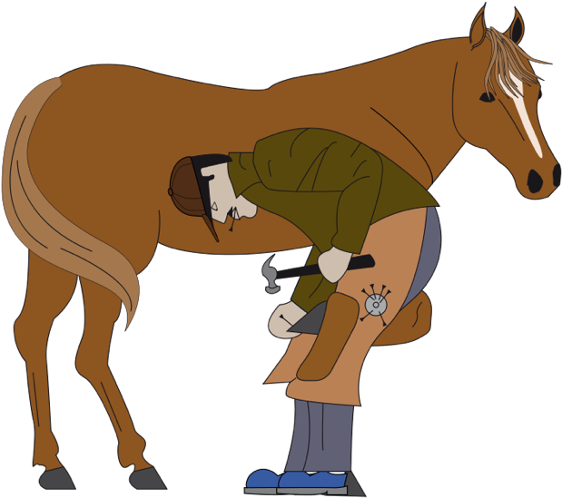 Foal Clipart Transparent - Farrier Clip Art (700x568), Png Download