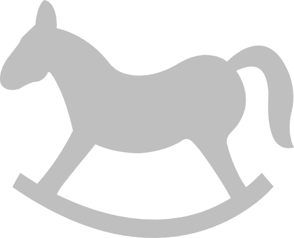 Horse Clipart Grey - Rocking Horse Vector Png (600x486), Png Download