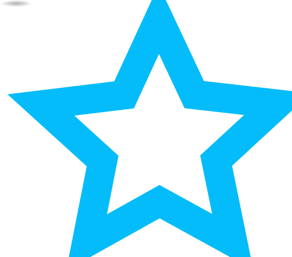 Blue Star Outline Png (600x527), Png Download
