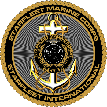 Starfleet Marine Corps Logo - Clock (350x350), Png Download