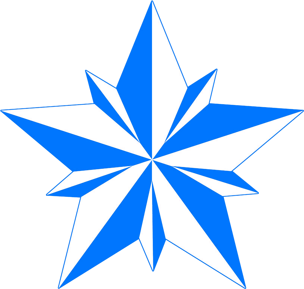 Green Star Image With Rounded Points, Blue Star Clipart - Old School Swallows Tattoo (1476x1476), Png Download