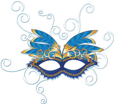 Image Black And White Stock Image Group Png Clipartfest - Blue Masquerade Masks Png (400x367), Png Download
