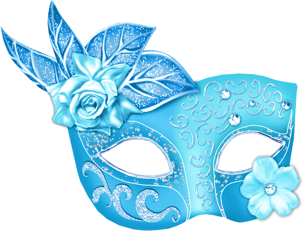 Masquerade Clipart Turquoise - Masquerade Masks Orange Clipart (600x455), Png Download