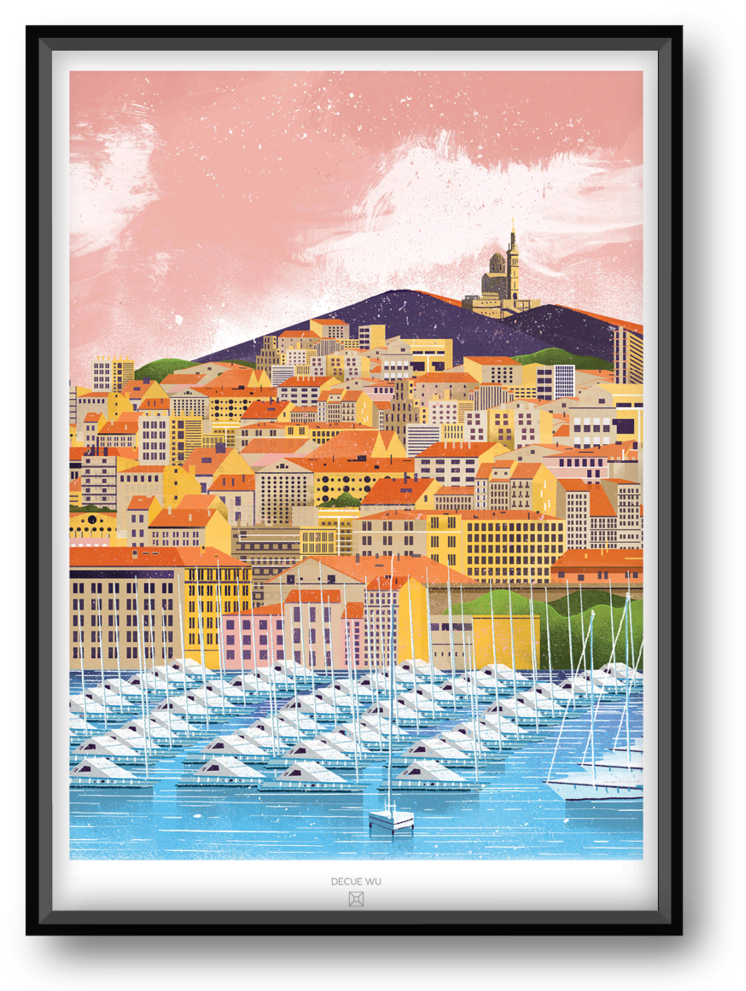 Marseille City Illustration - Marseille (1024x1024), Png Download